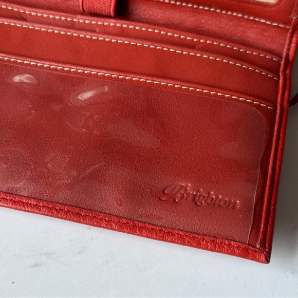 Brighton Burnt Orange Crossbody Organizer Leather Bag near perfect condition - Picture 9 of 12